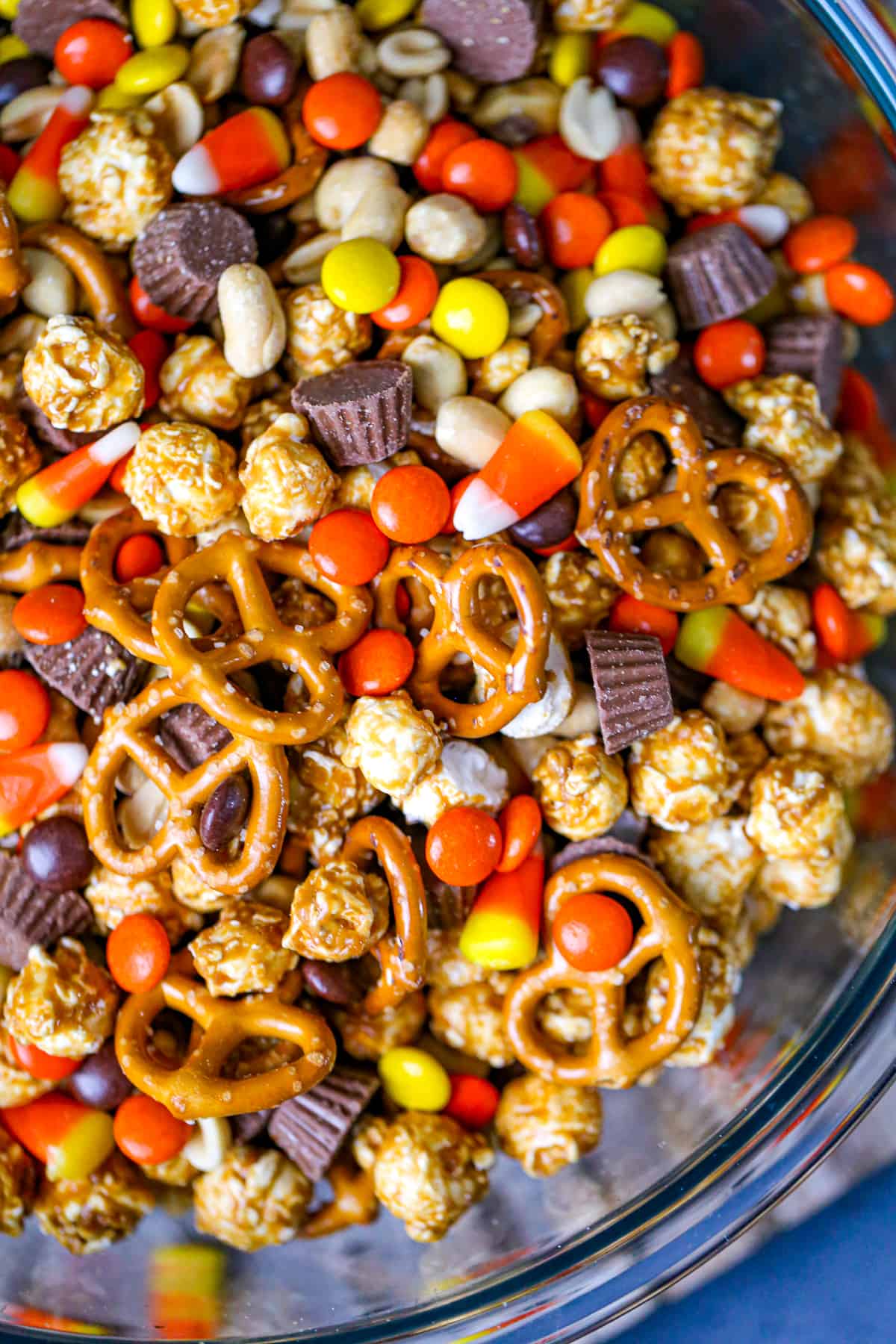 Fall Sweet & Salty Snack Mix candy corn recipe party peanut butter chocolate