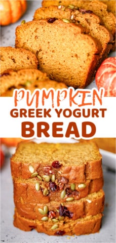 Pumpkin Greek Yogurt Bread