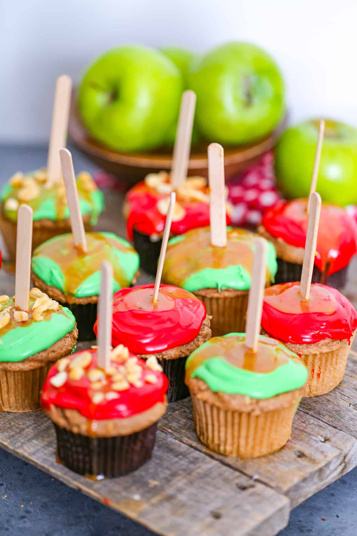 Caramel Apple Cupcakes recipe salted buttercream frosting