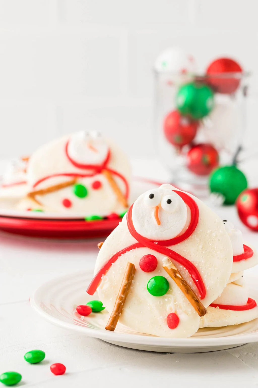 Melted Snowman Cookie Bark