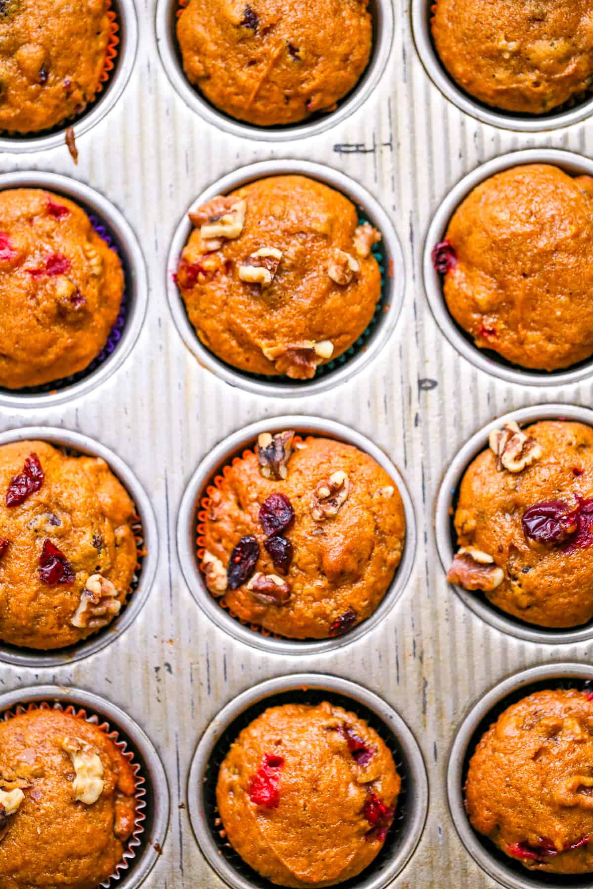 Best Pumpkin Cranberry Muffins