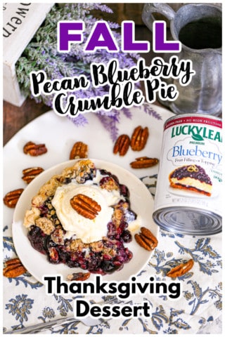 Pecan Blueberry Crumble Pie