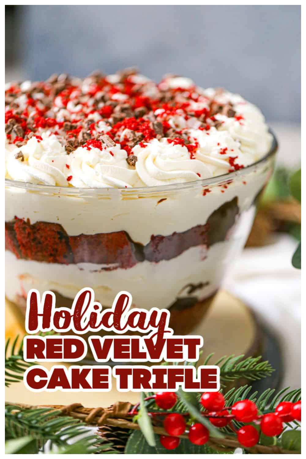 Red Velvet Cake Trifle Dessert recipe