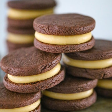 Butterscotch-Filled Chocolate Sandwich Cookies