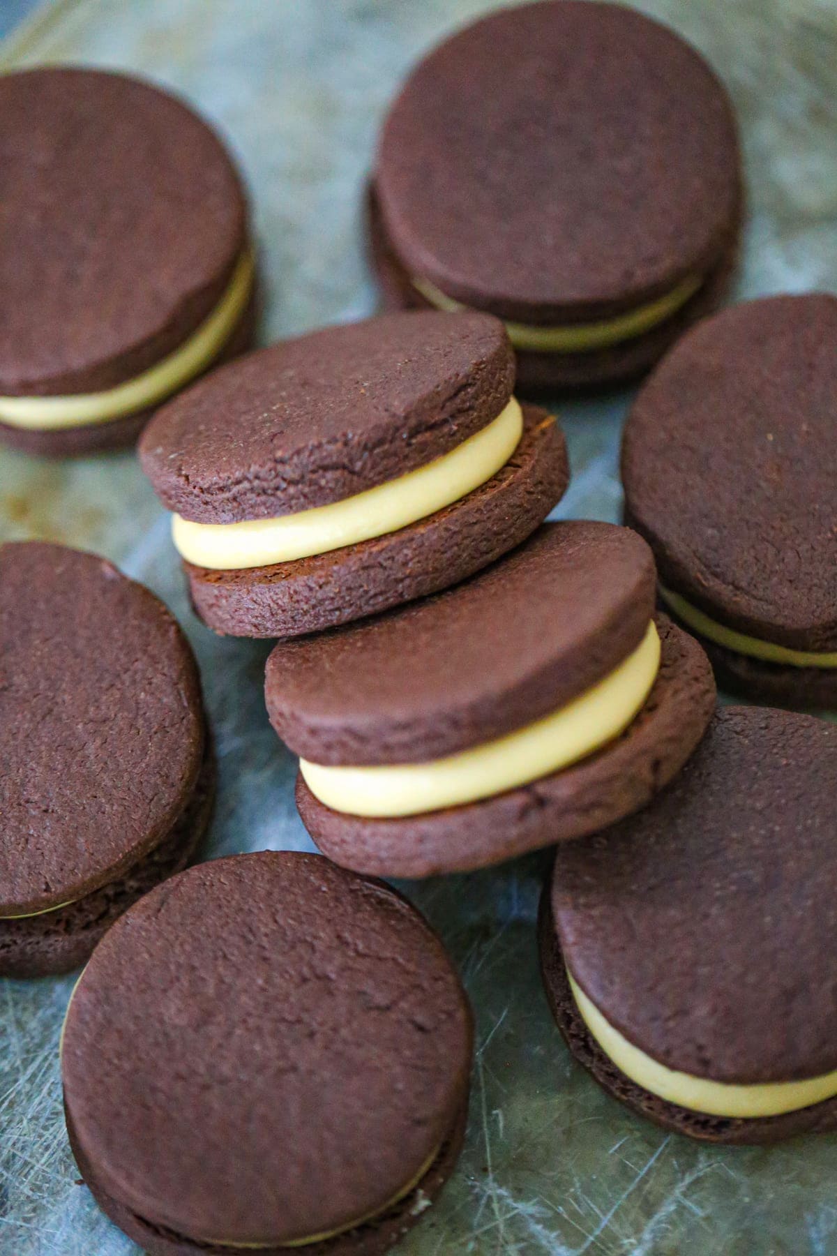 Butterscotch-Filled Chocolate Sandwich Cookies