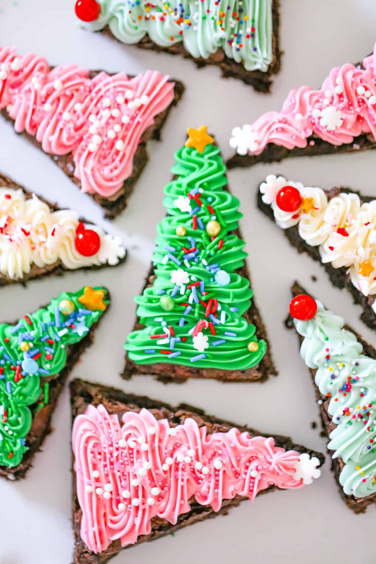 Easy Brownie Christmas Tree Treats