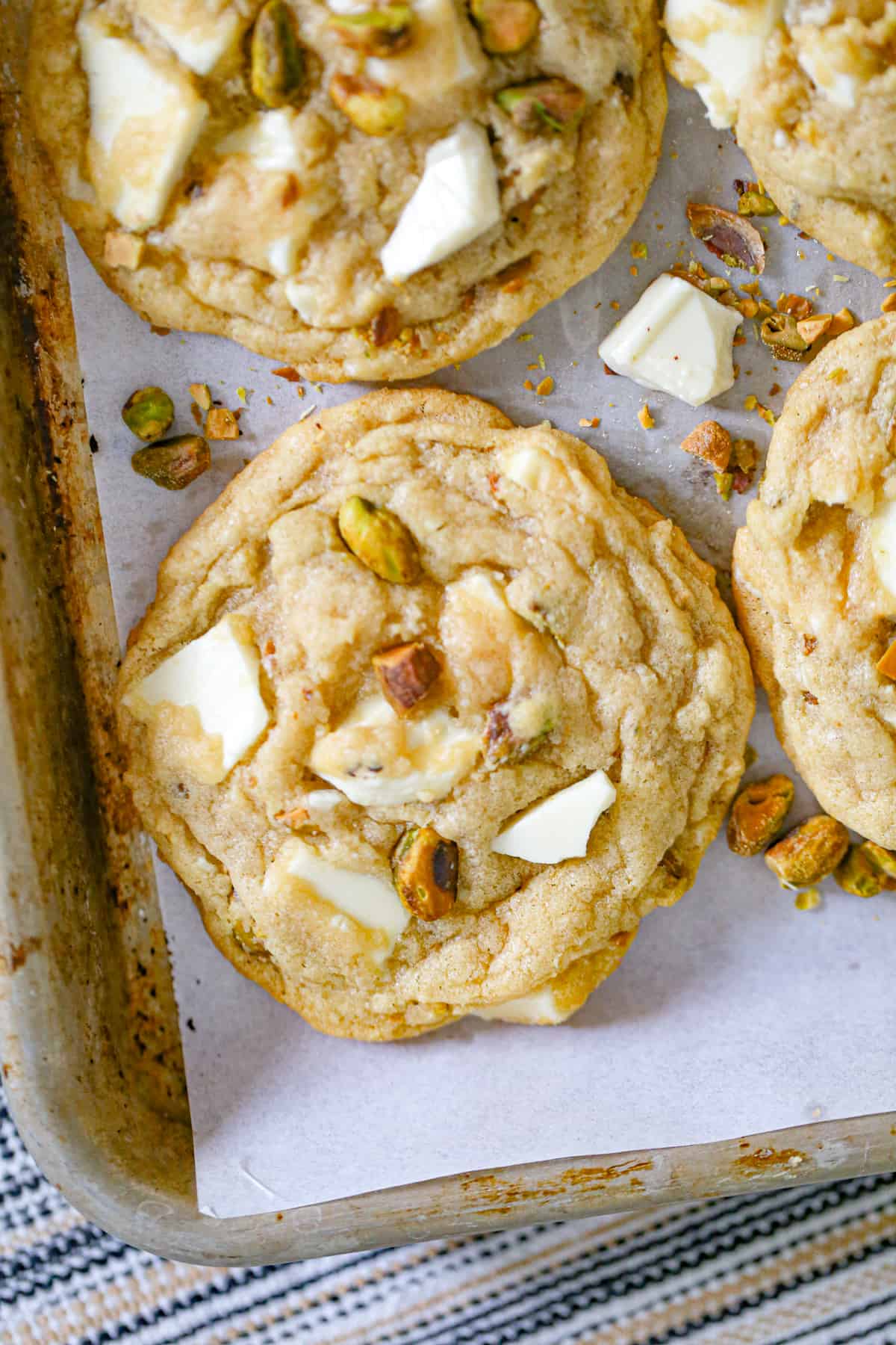 sweet salty white chocolate pistachio cookies recipe