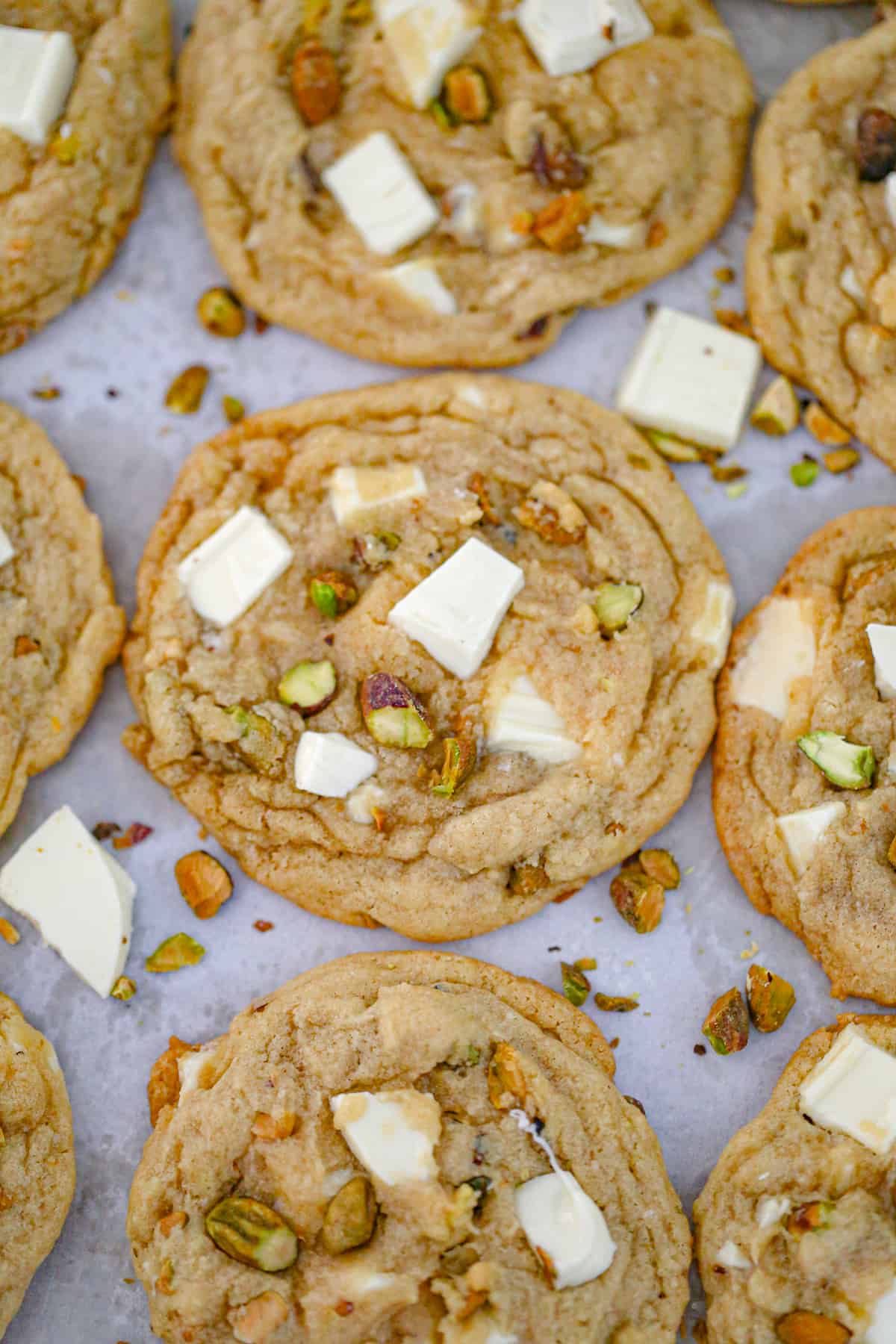 White Chocolate Pistachio Cookies