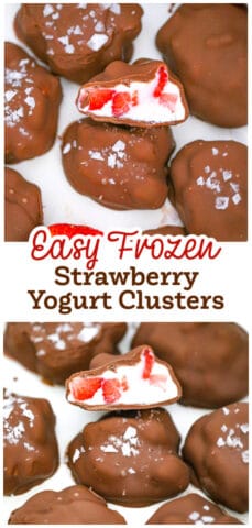 Easy Frozen Strawberry Yogurt Clusters