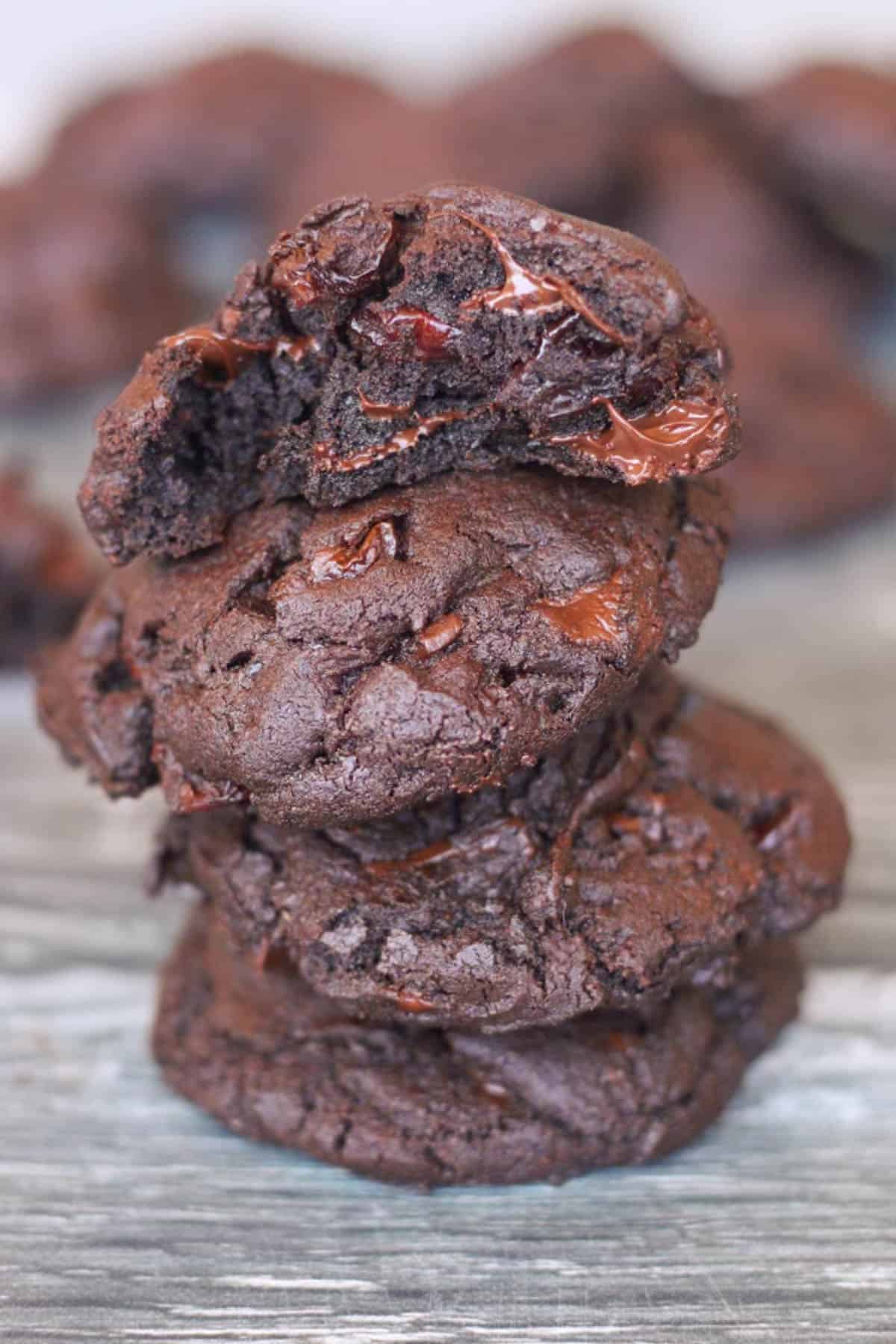 chocolate cookies with fruit