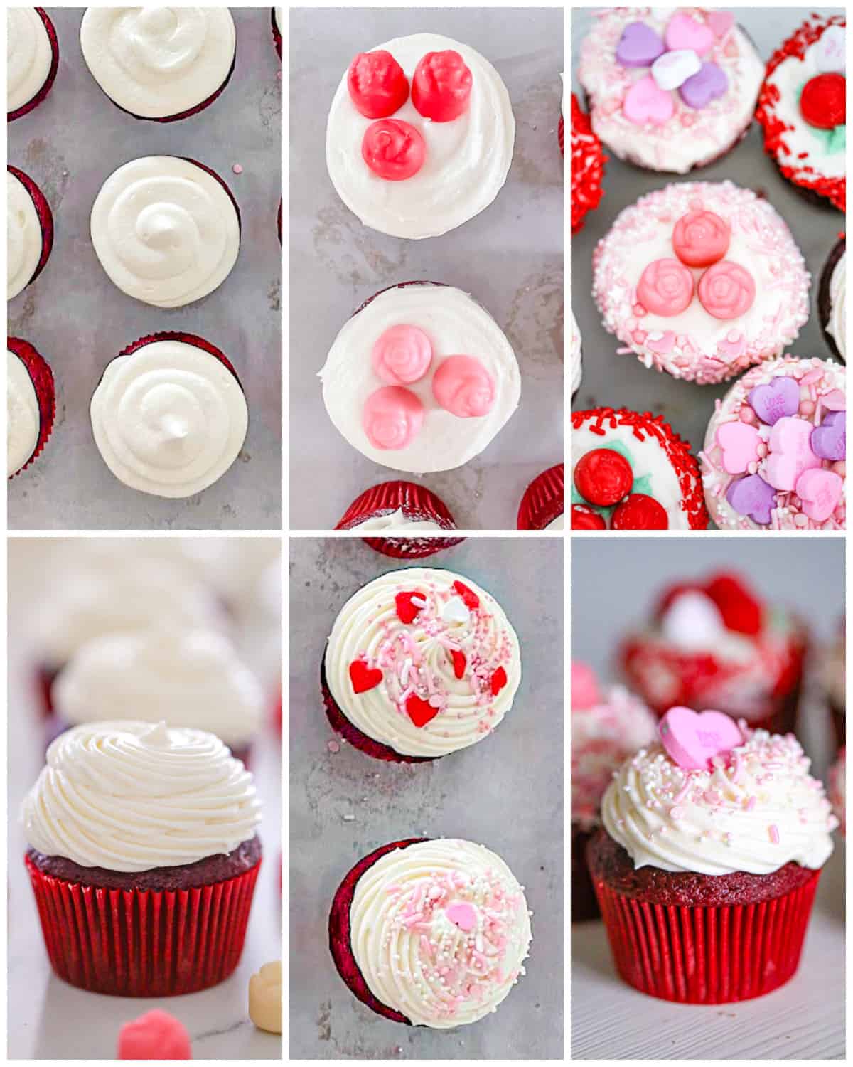 tutorial how to decorate with Brach's candy cupcakes for valentines day 
