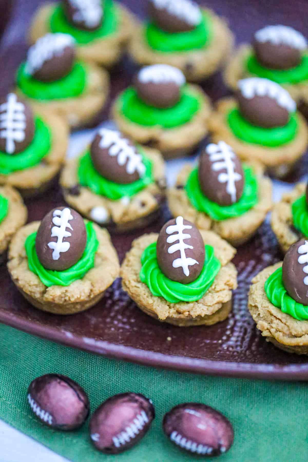 Chocolate Candy Football Peanut Butter Cookies cup recipe 