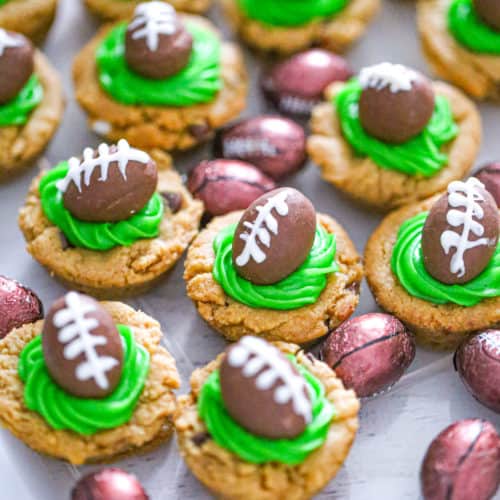 Chocolate Football Peanut Butter Cookies