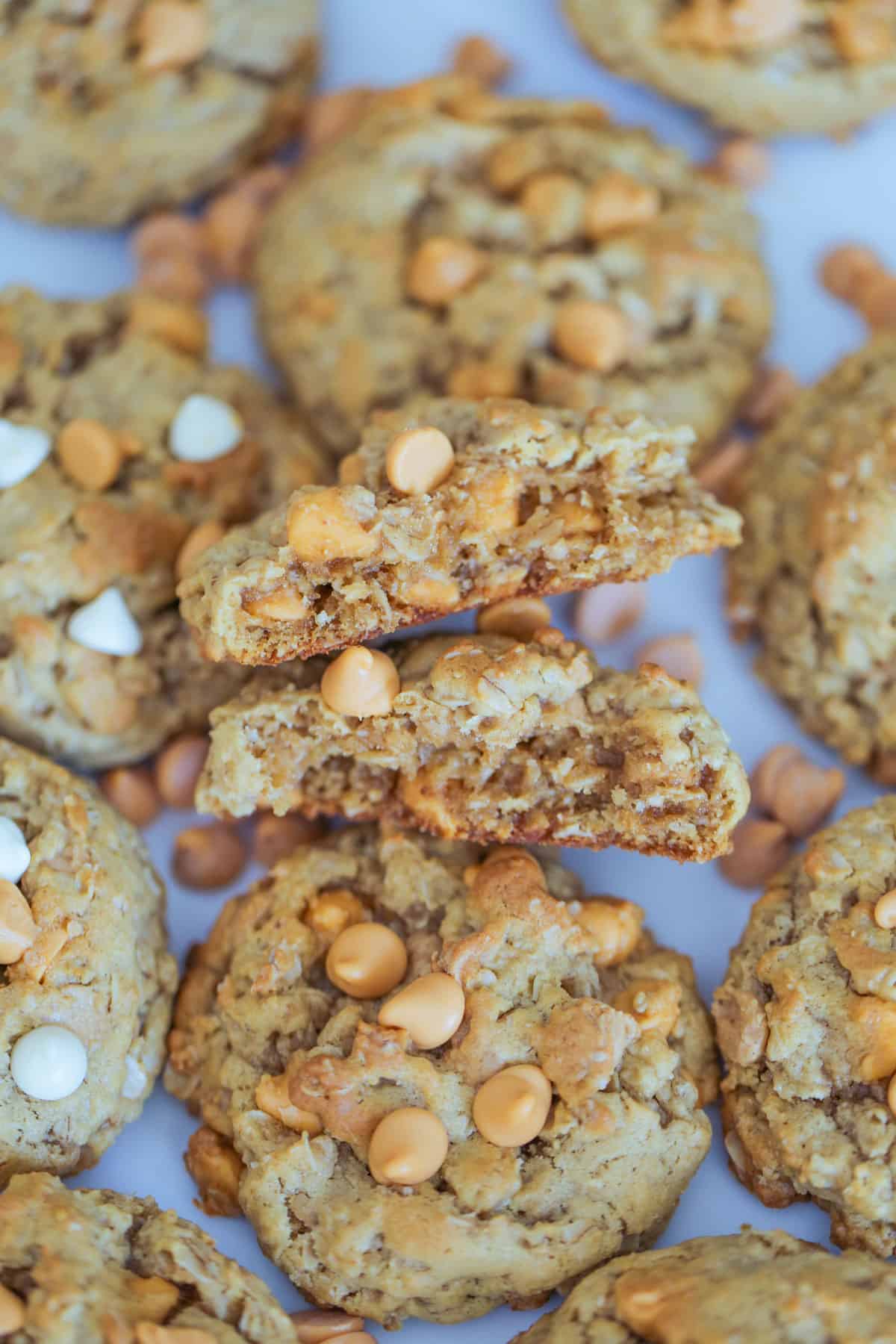 Peanut Butter Oatmeal Butterscotch Scotchies Cookies recipe with healthy options 