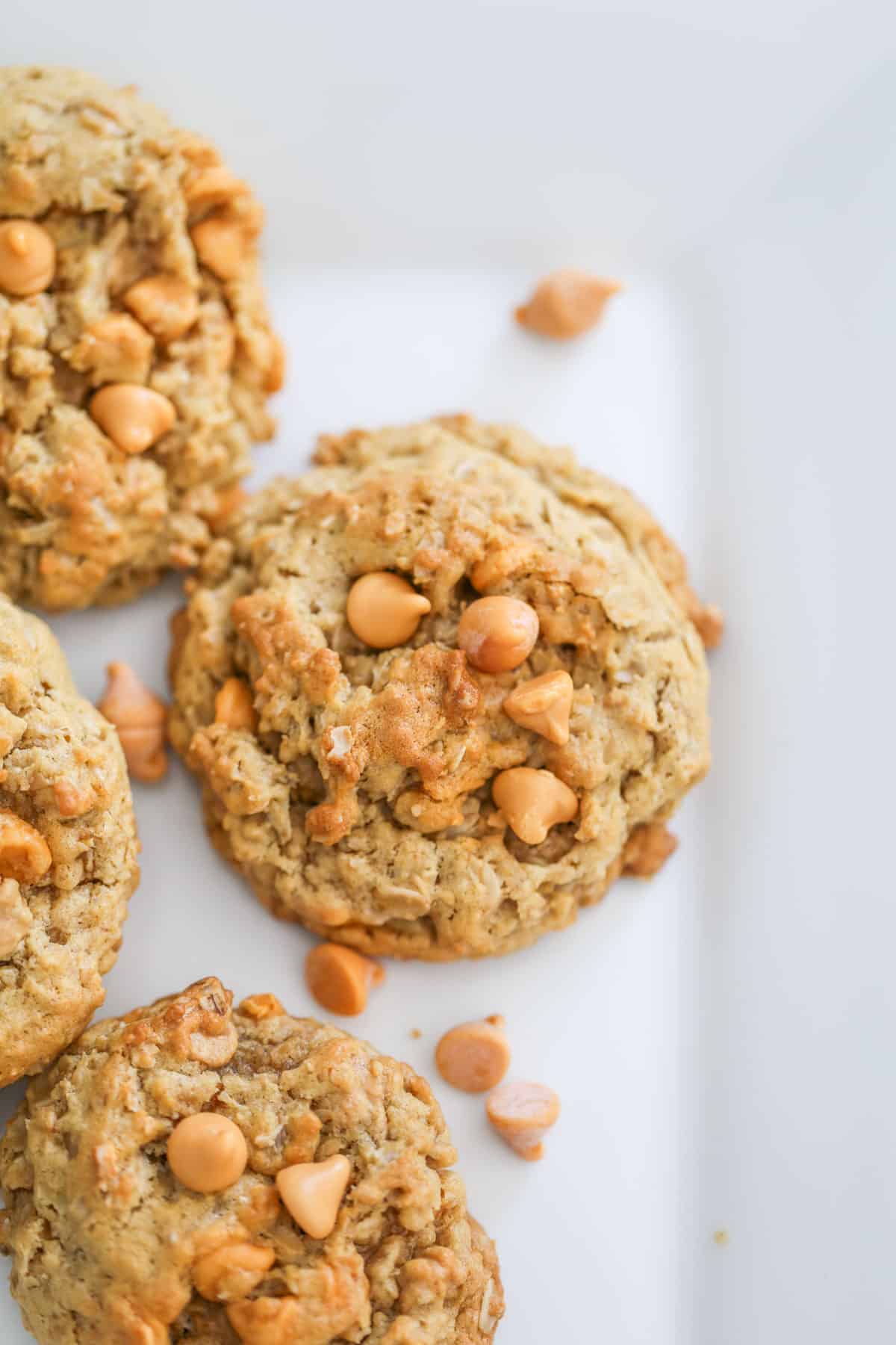 Peanut Butter Oatmeal Butterscotch Scotchies Cookies recipe with healthy options 