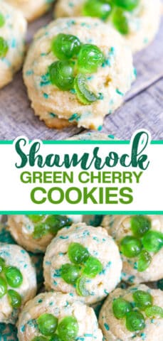 Shamrock GREEN CHERRY COOKIES