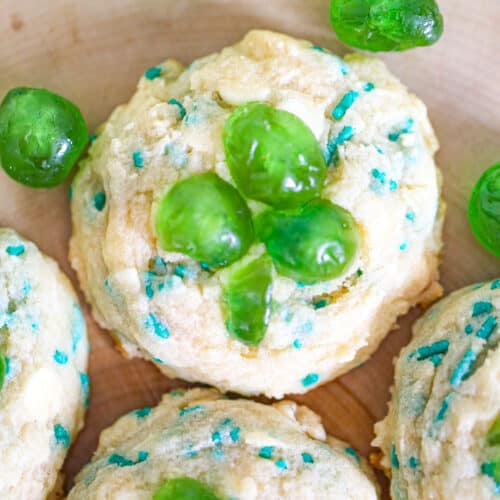 St Patrick's Day Green Cherry Shamrock Cookies