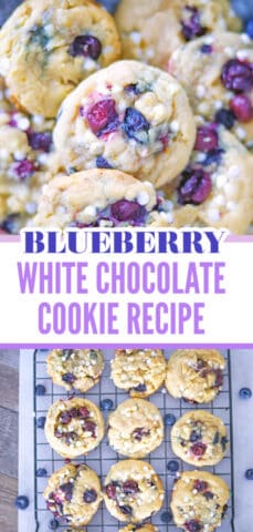 Yummy Blueberry White Chocolate Cookies