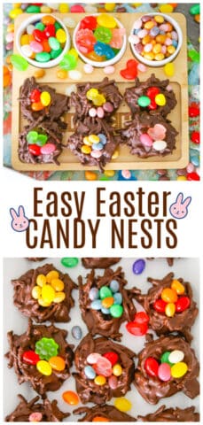 Easy Easter Candy Nests recipe with Brach's jelly beans and soft jellies