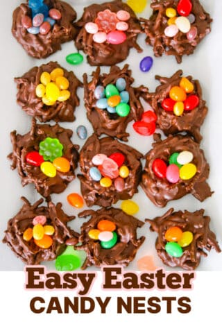 Easy Easter Candy Nests recipe with Brach's jelly beans and soft jellies