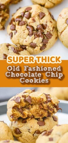 Thick Old-Fashioned Chocolate Chip Cookies