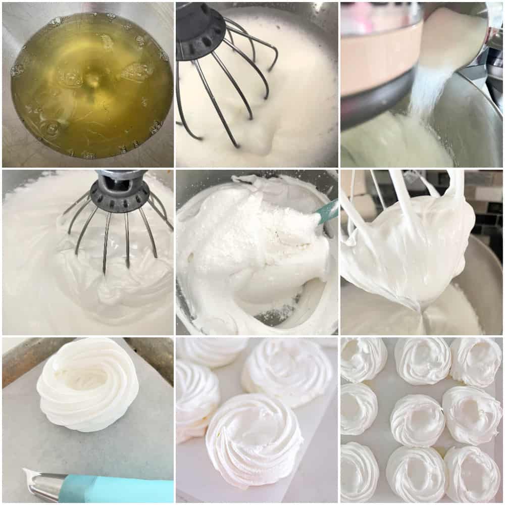 tutorial how to make homemade marshmallow meringue dessert