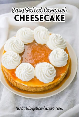Easiest No Bake Salted Caramel Cheesecake