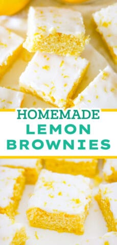 Homemade Lemon Brownies