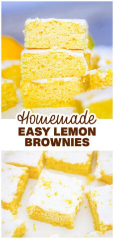 Homemade Lemon Brownies