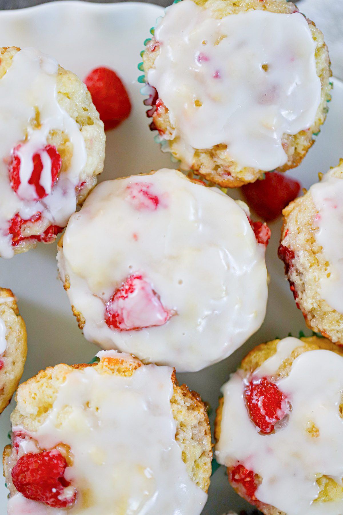 TOPS OF SWEET TREATS WITH GLAZE