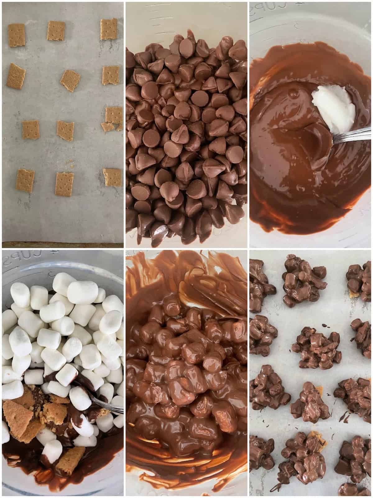 Detailed tutorial for making No-Bake S'mores Clusters