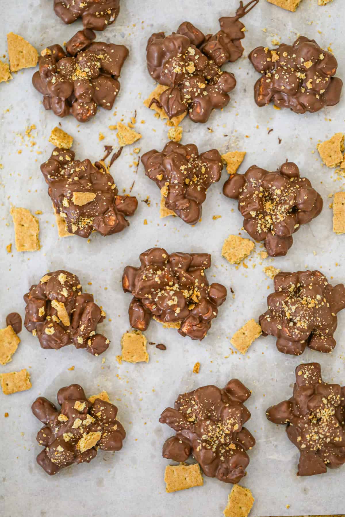 Platter of fluffy bite-sized S'mores Clusters