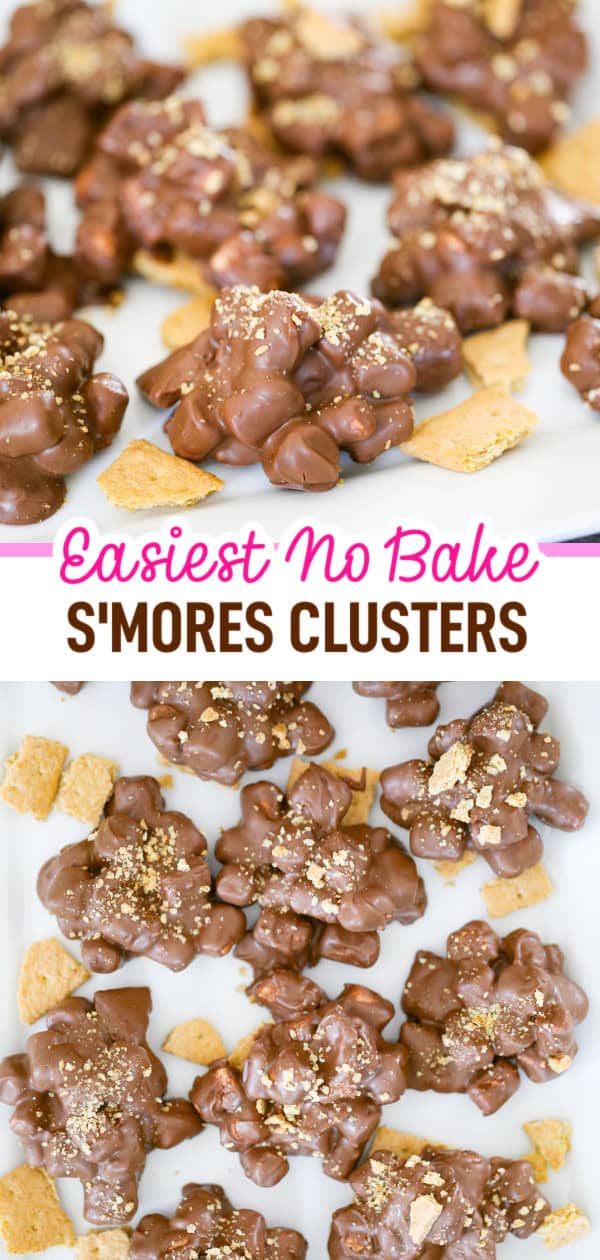 A festive plate of Easy S'mores Clusters, perfect for any occasion