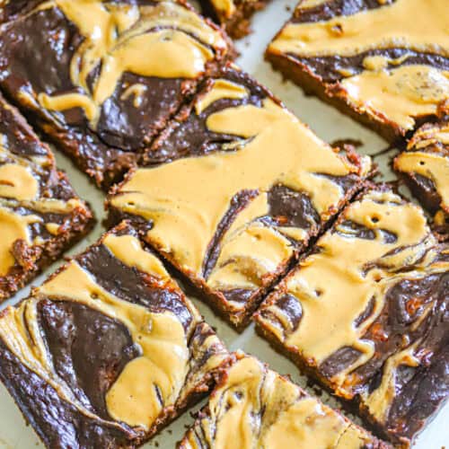 Healthy Banana Peanut Butter Brownies