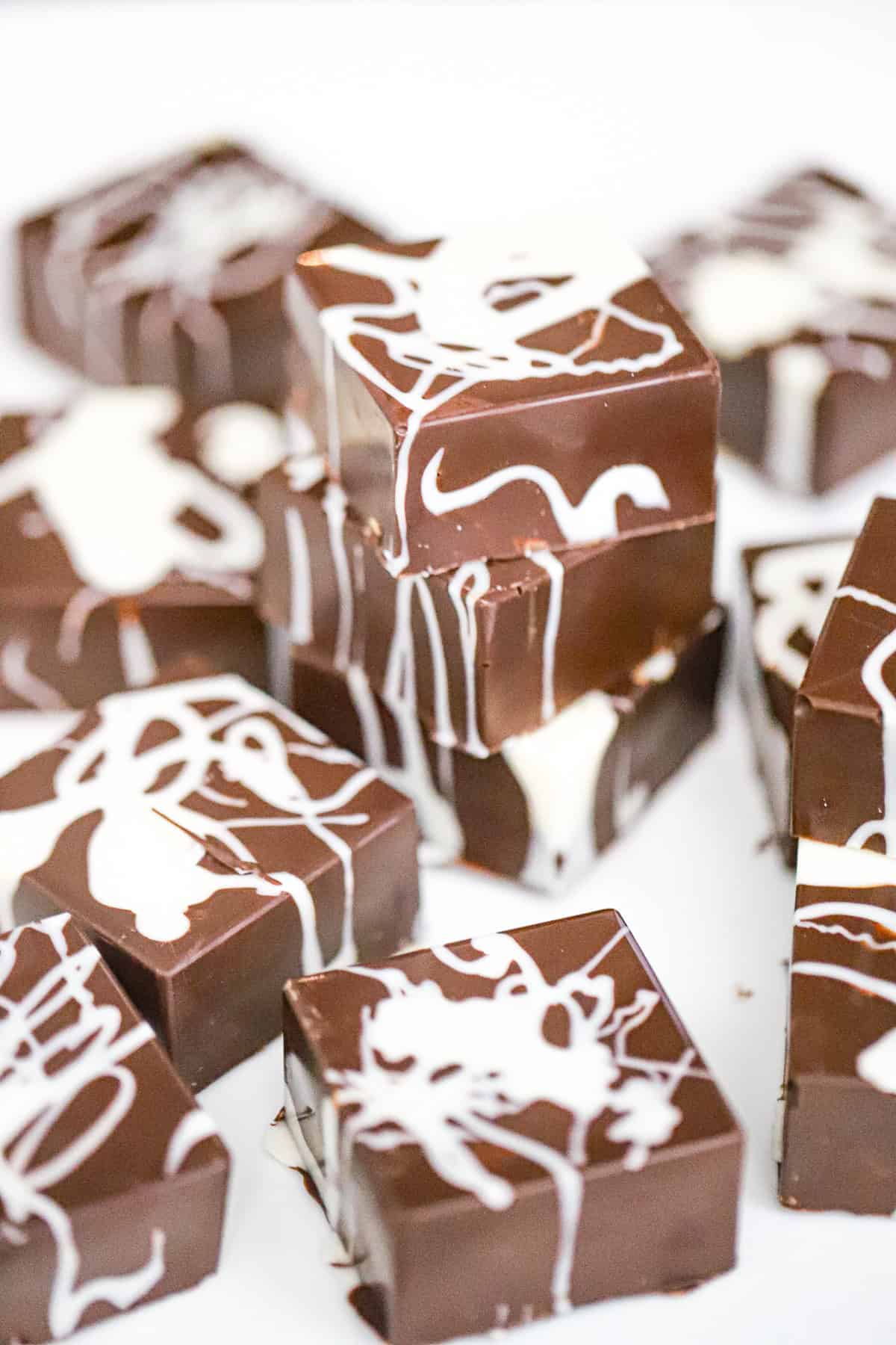 Homemade Chocolate Dubai Bars recipe with tahini, pistachio butter and phyllo dough