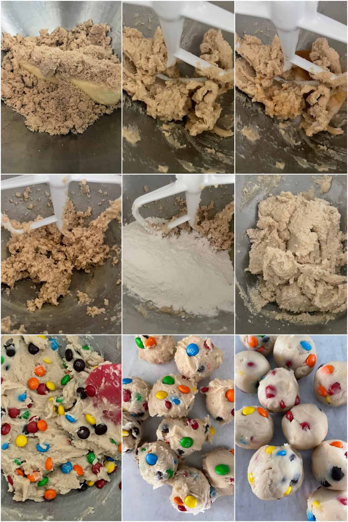 birthday m&m cookie dough truffles with sprinkles