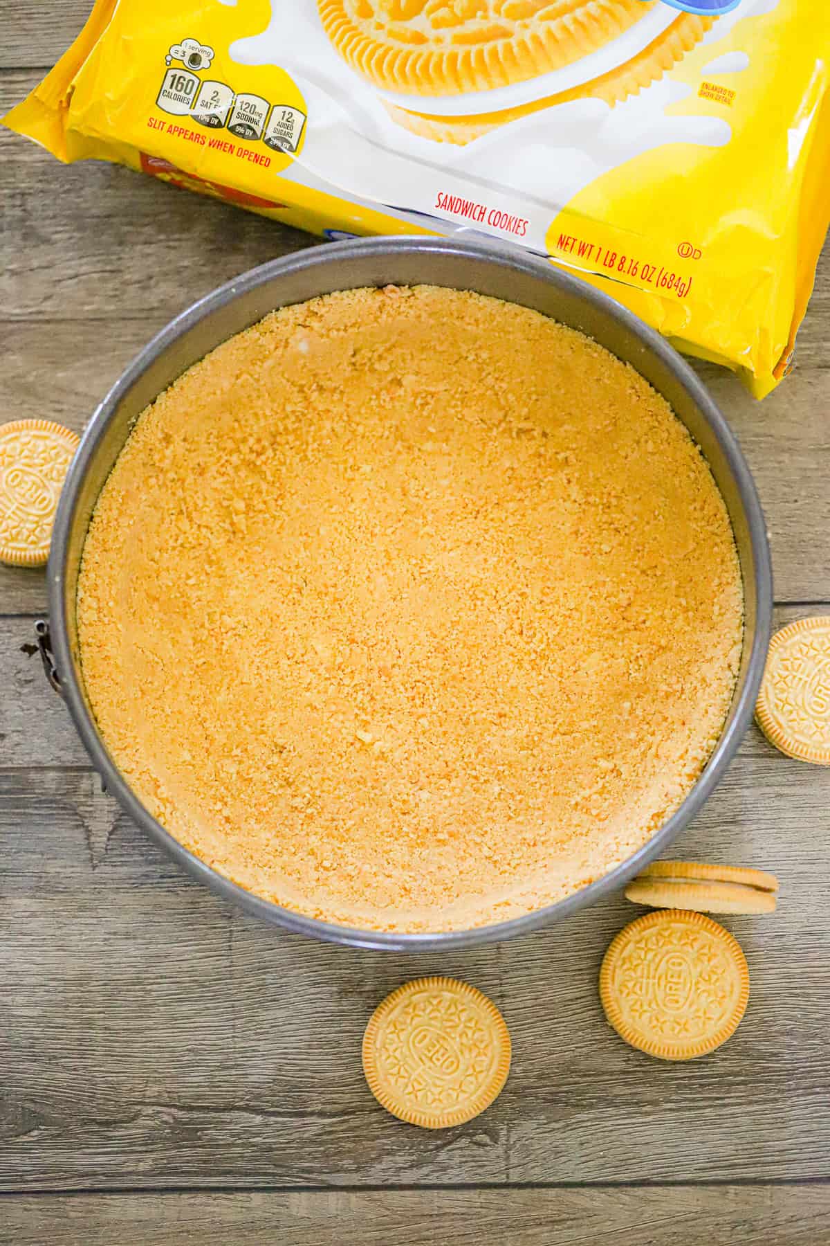 2 INGREDIENT GOLDEN OREO PIE CRUST