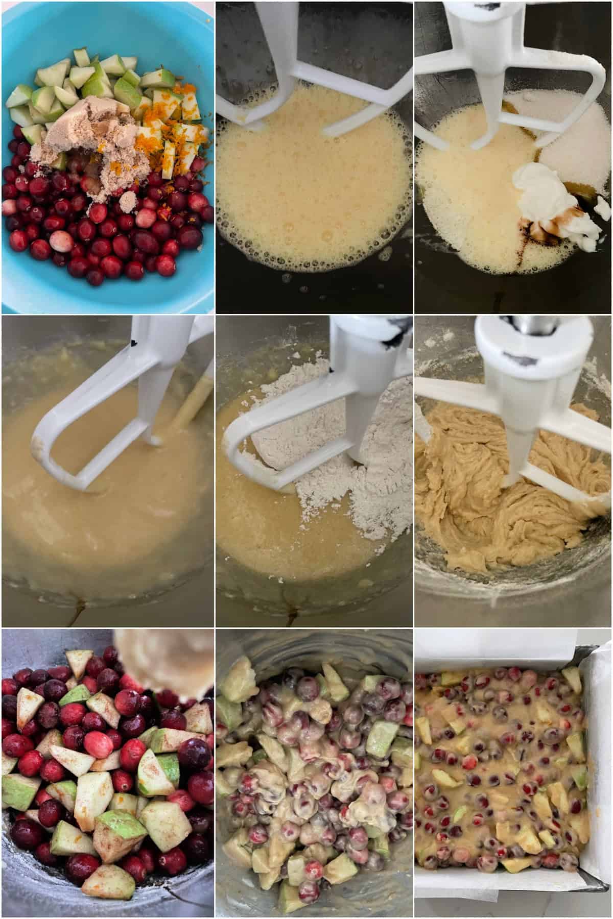 cranberry apple cake bars with glaze