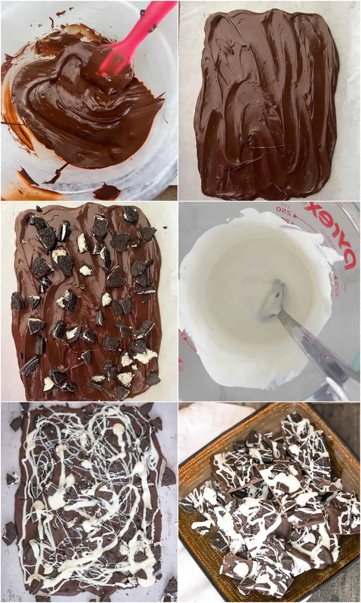 how to make 3 ingredient chocolate Oreo bark