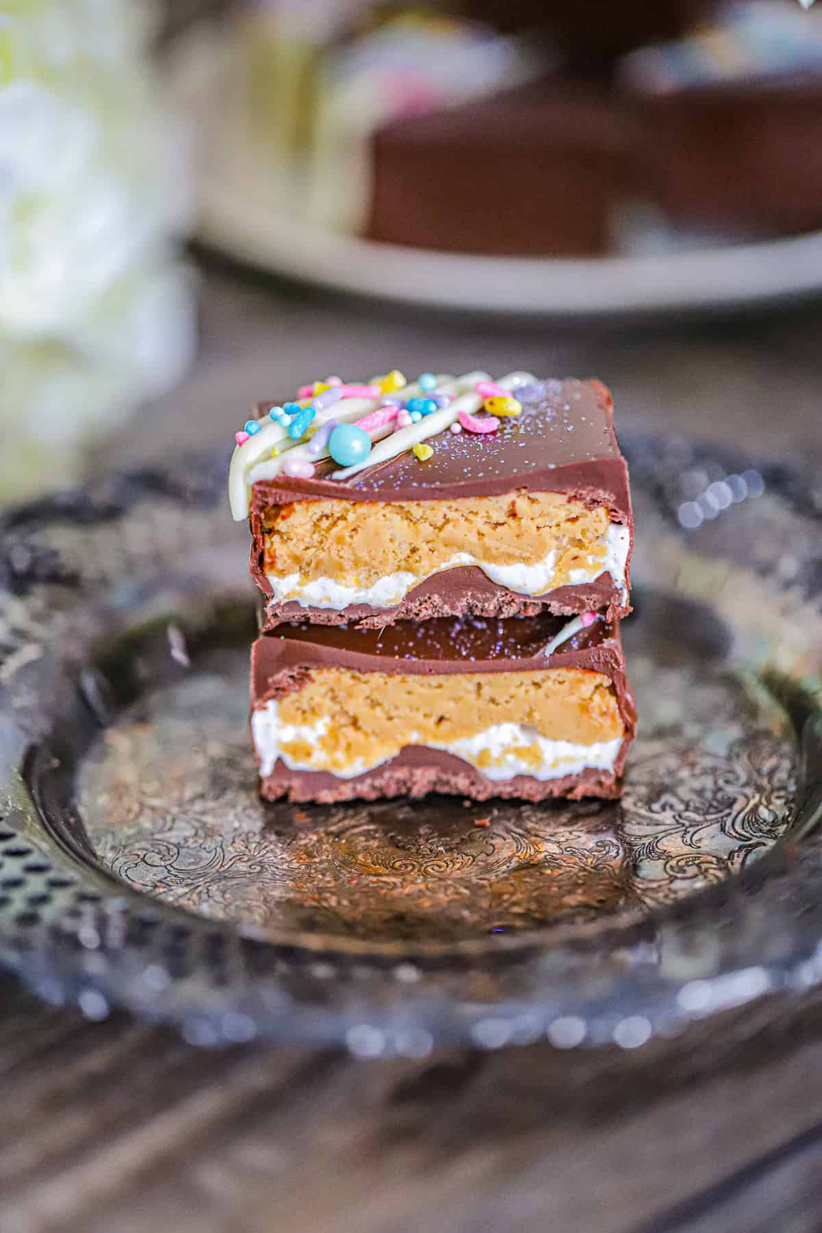 Marshmallow Peanut Butter Chocolate Bliss Bars