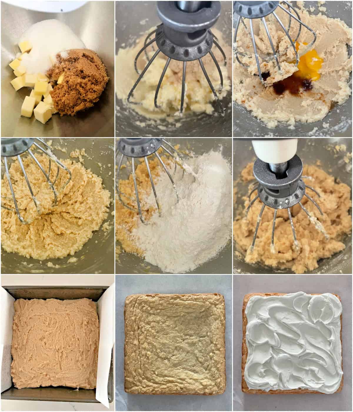 Bakery-style spring sprinkle cookie bars with light green frosting