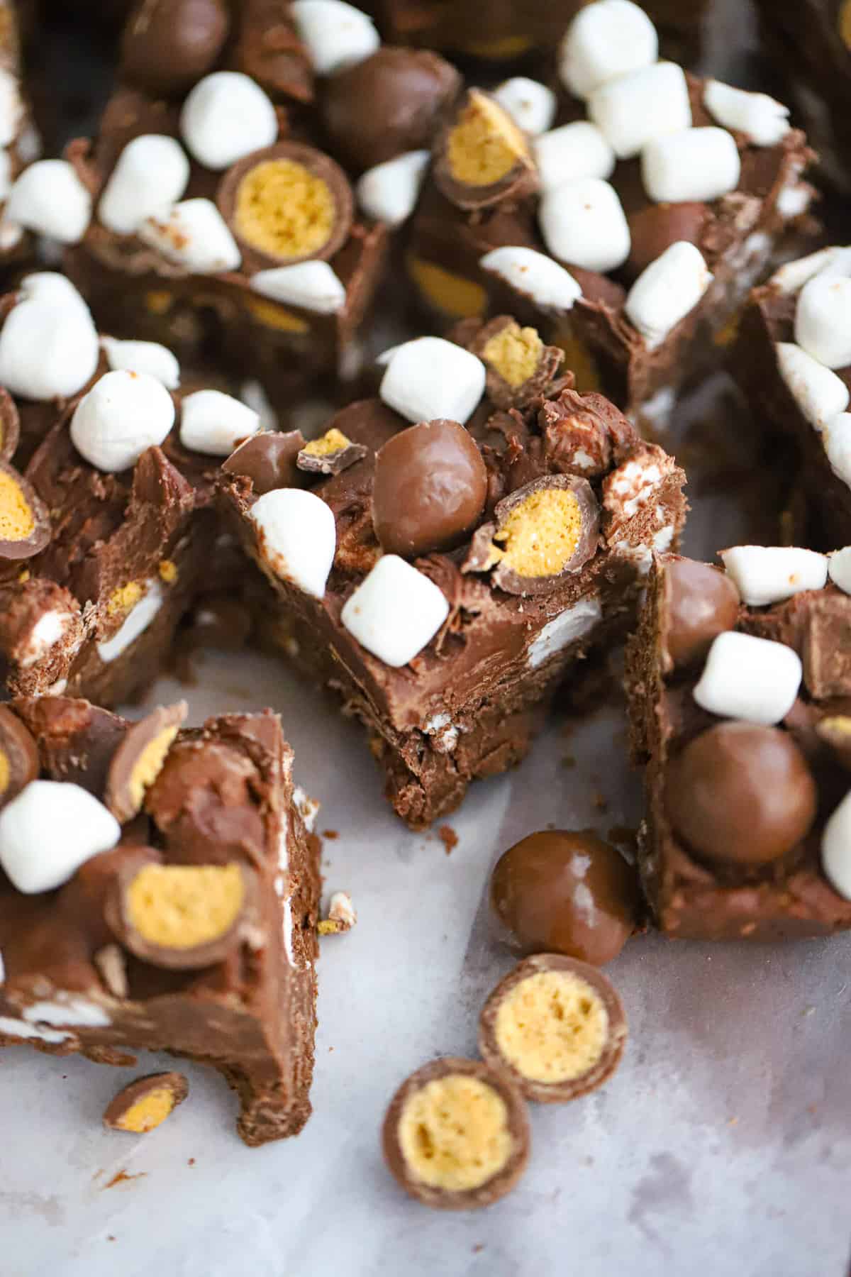 Malted Milk Ball Marshmallow Fudge