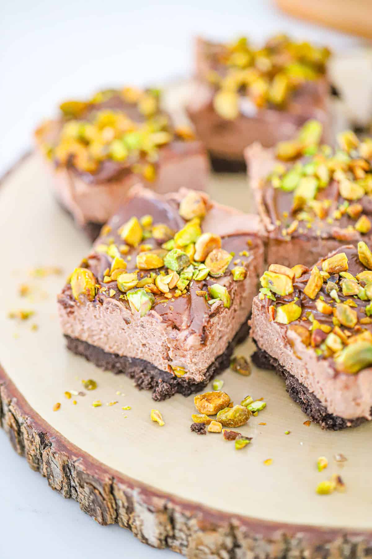 Nutella Chocolate Pistachio Protein Cheesecake