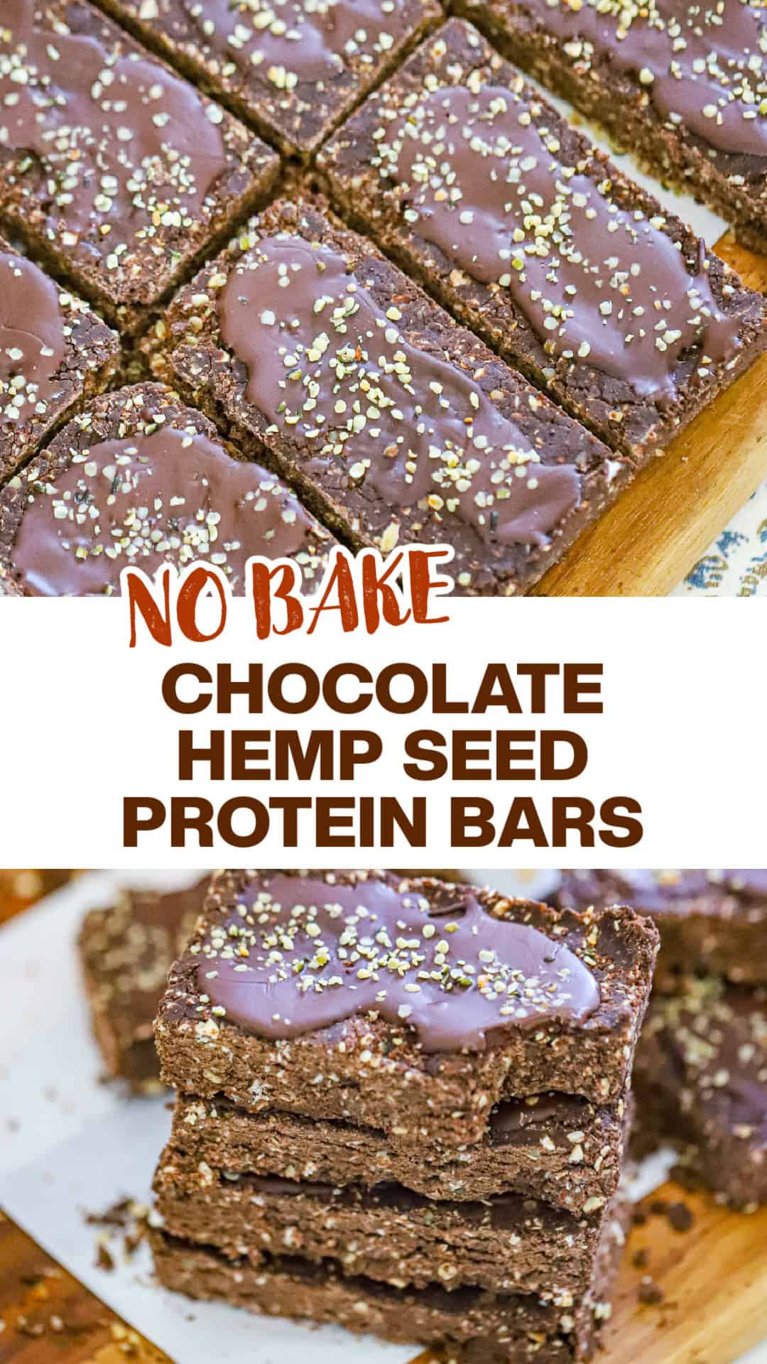 Stack of thick fudgy snack bars with a rich chocolatey interior