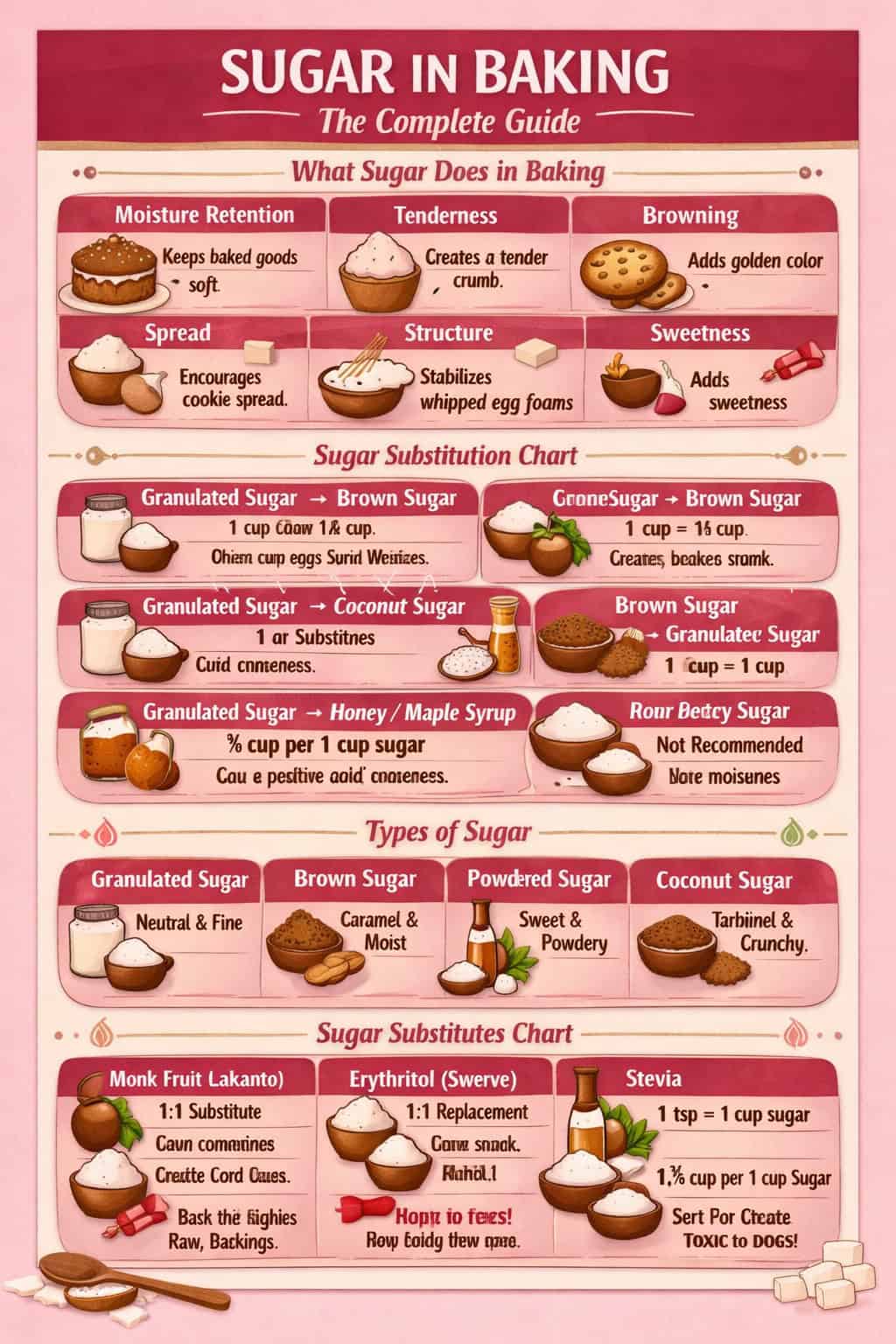 Sugar & Sweeteners in Baking: How They Affect Texture + Smart Substitutions