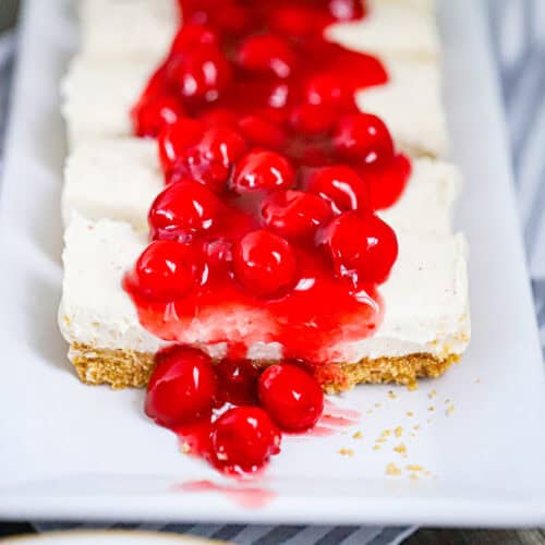 High‑Protein Vanilla Bean Cheesecake with Cherries
