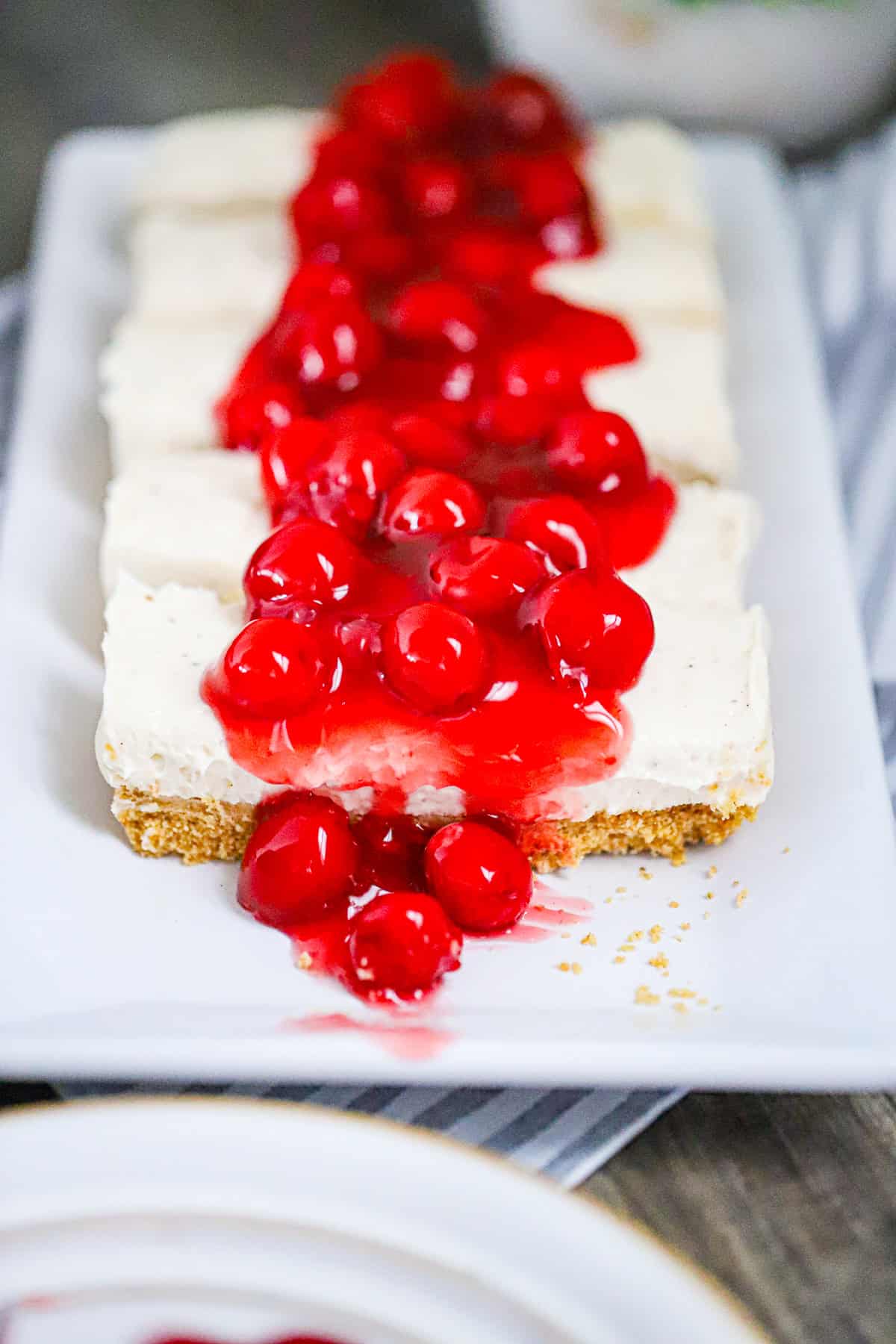 High‑Protein Vanilla Bean Cheesecake with Cherries