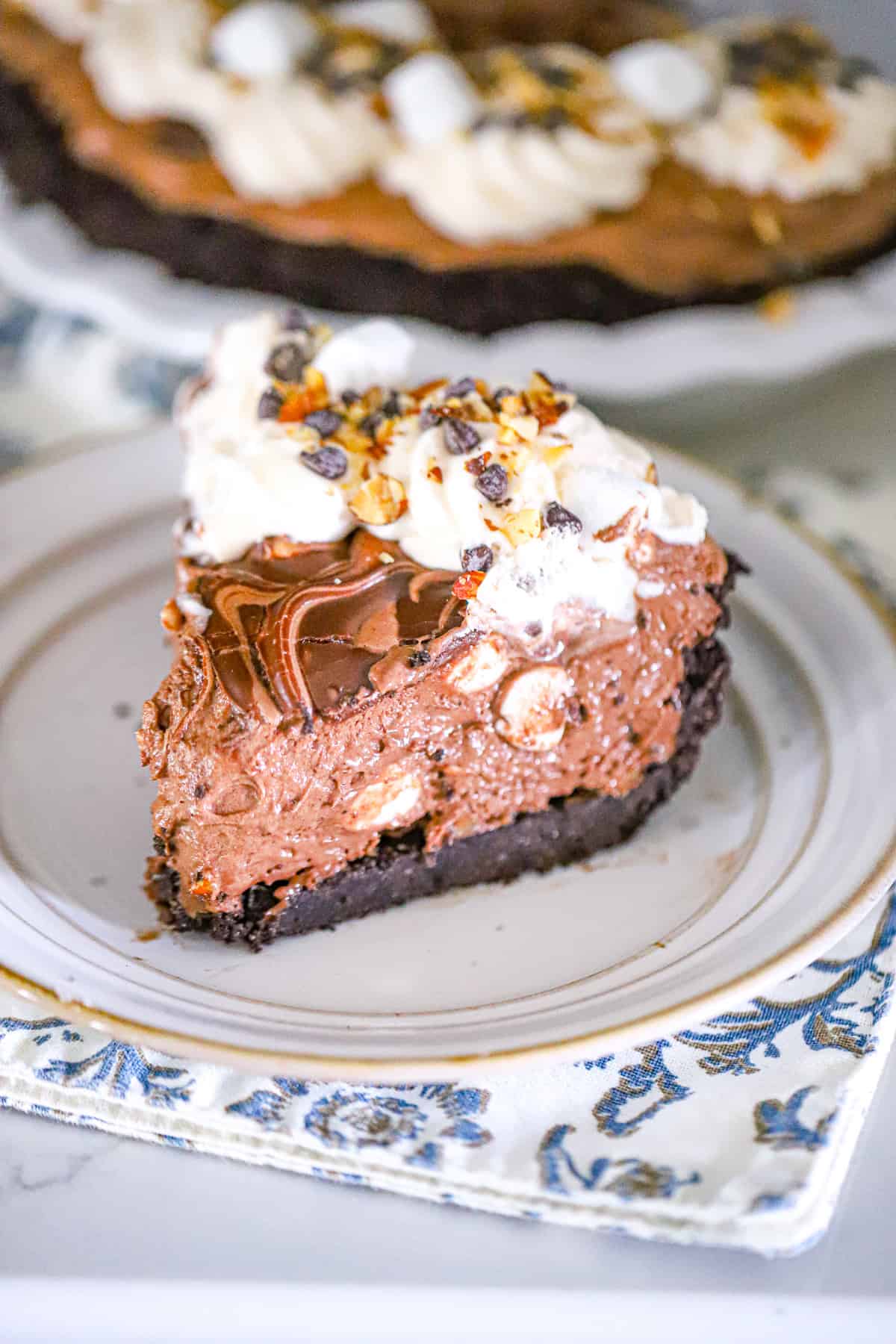 Over‑the‑Top Rocky Road Hershey Frosting Pie
