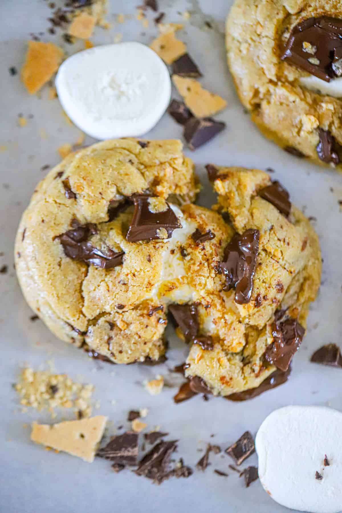 ingredients for jumbo s'mores cookies