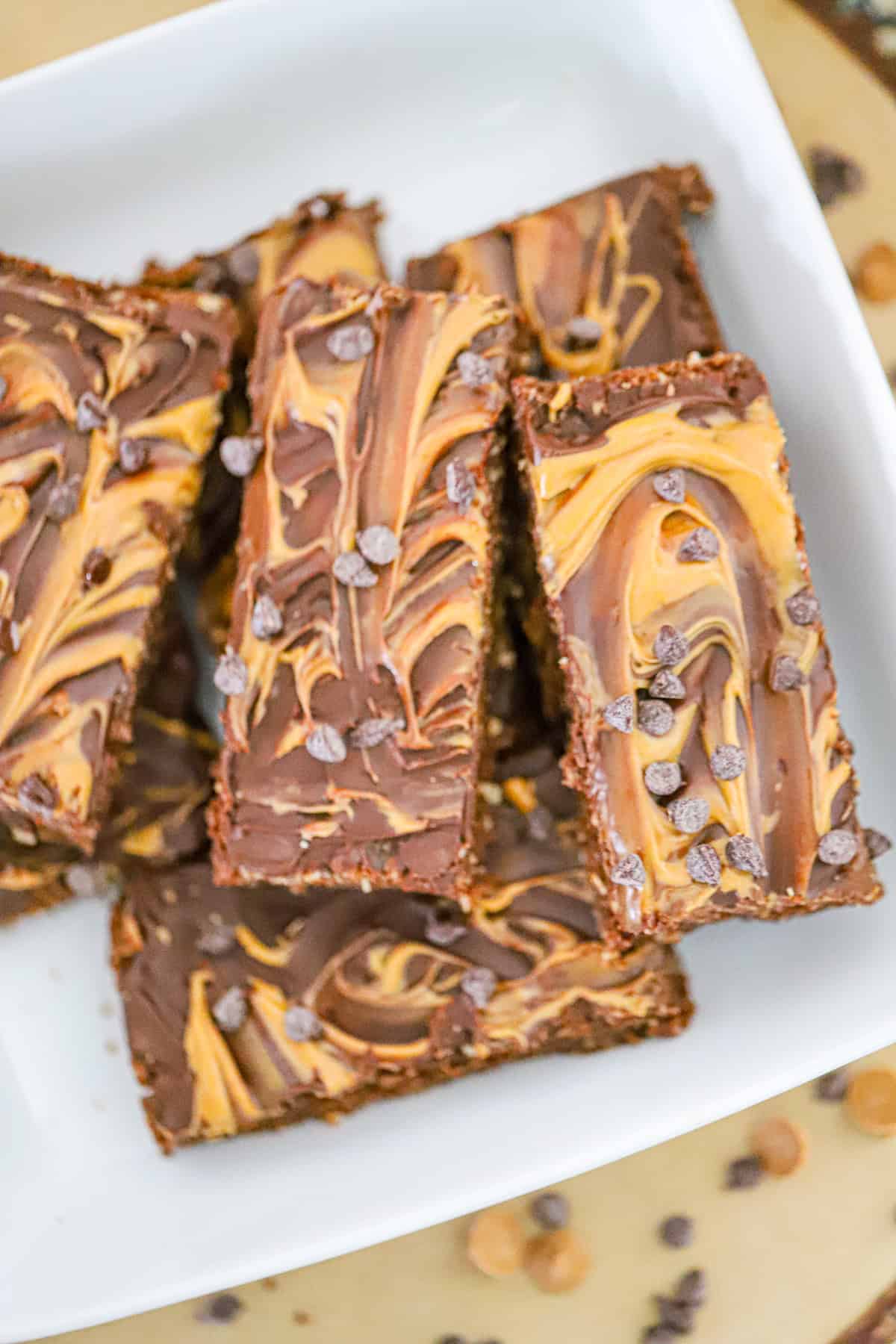 Peanut Butter Caramel Brownie Protein Bars
